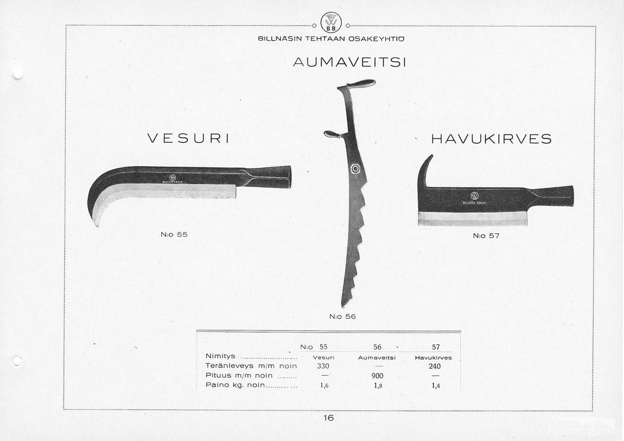 124307 - Каталог Billnas 1928 року, сокіри і не тільки.