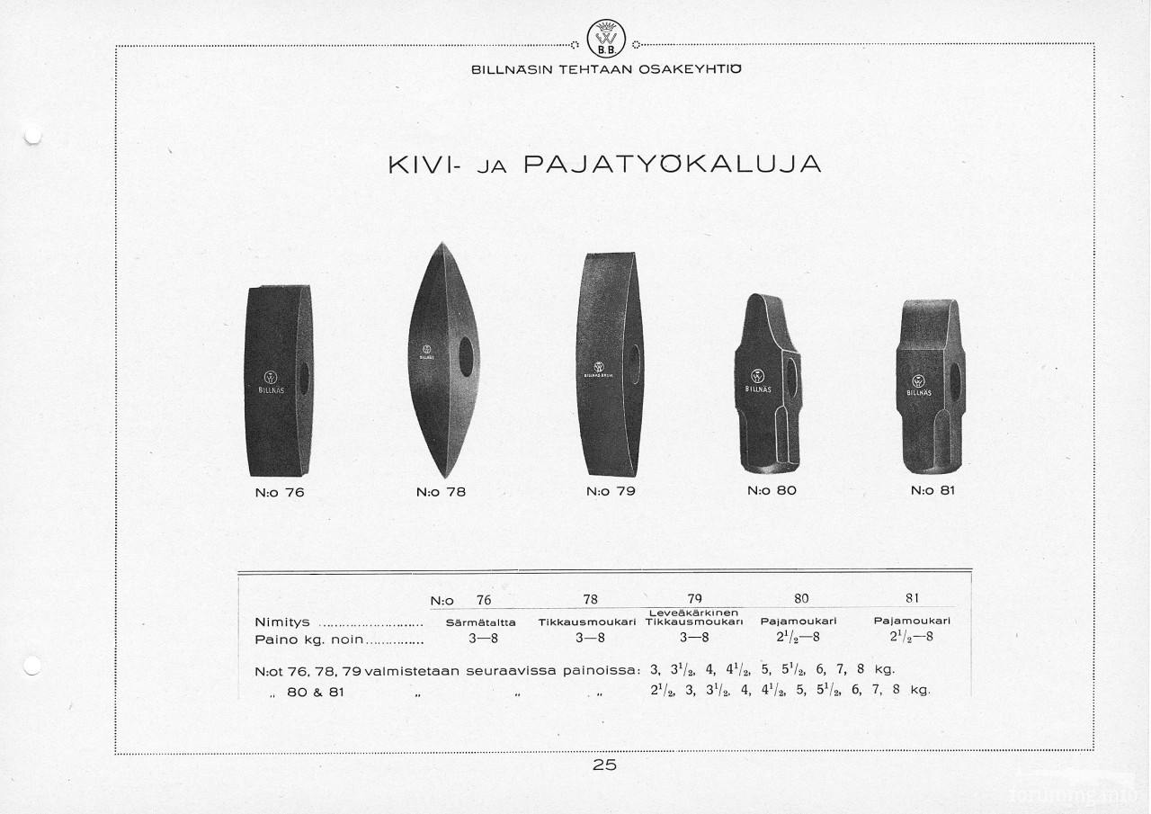 124316 - Каталог Billnas 1928 року, сокіри і не тільки.