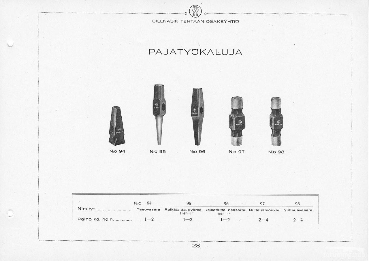 124319 - Каталог Billnas 1928 року, сокіри і не тільки.