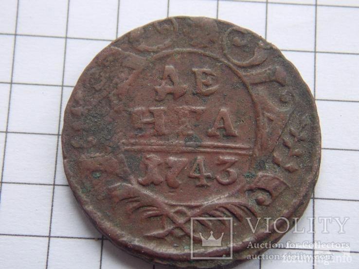 157926 - Интересные проходы деньга-полушка 1730-54 гг. на аукционах.