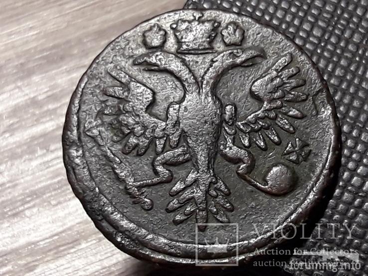 166229 - Интересные проходы деньга-полушка 1730-54 гг. на аукционах.