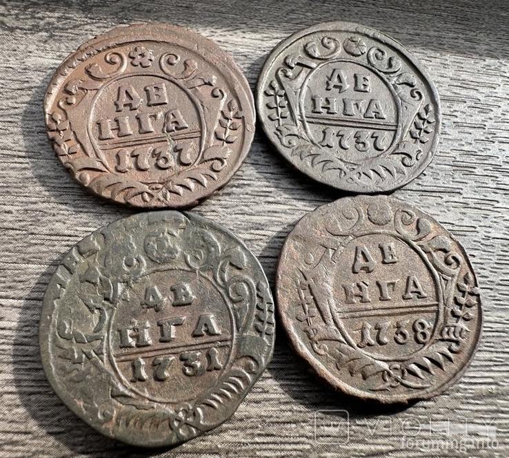 167523 - Интересные проходы деньга-полушка 1730-54 гг. на аукционах.