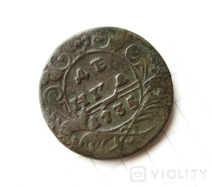 169166 - Интересные проходы деньга-полушка 1730-54 гг. на аукционах.