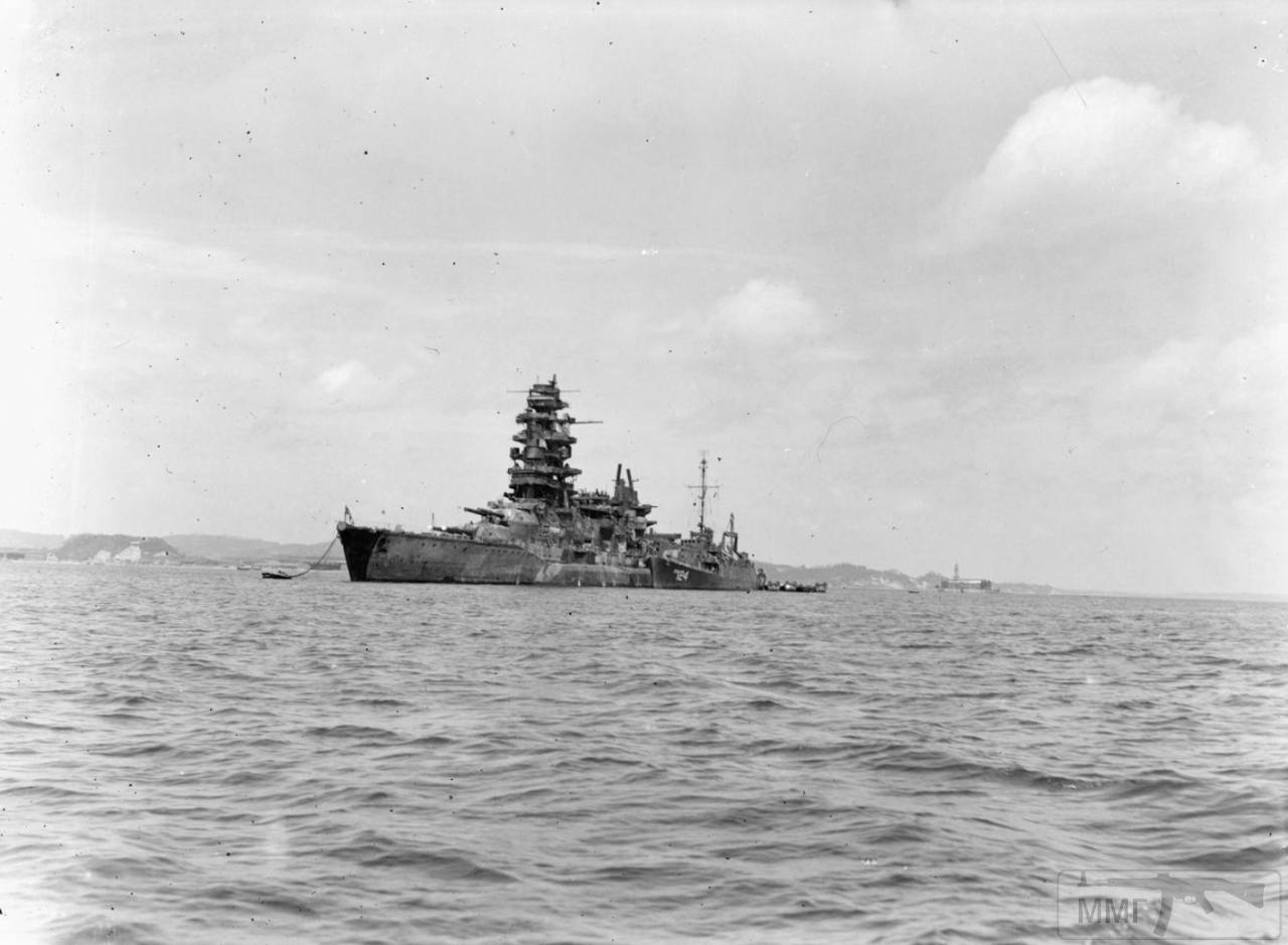 34758 - IJN Nagato в Токийском заливе, 2 сентября 1945 г.