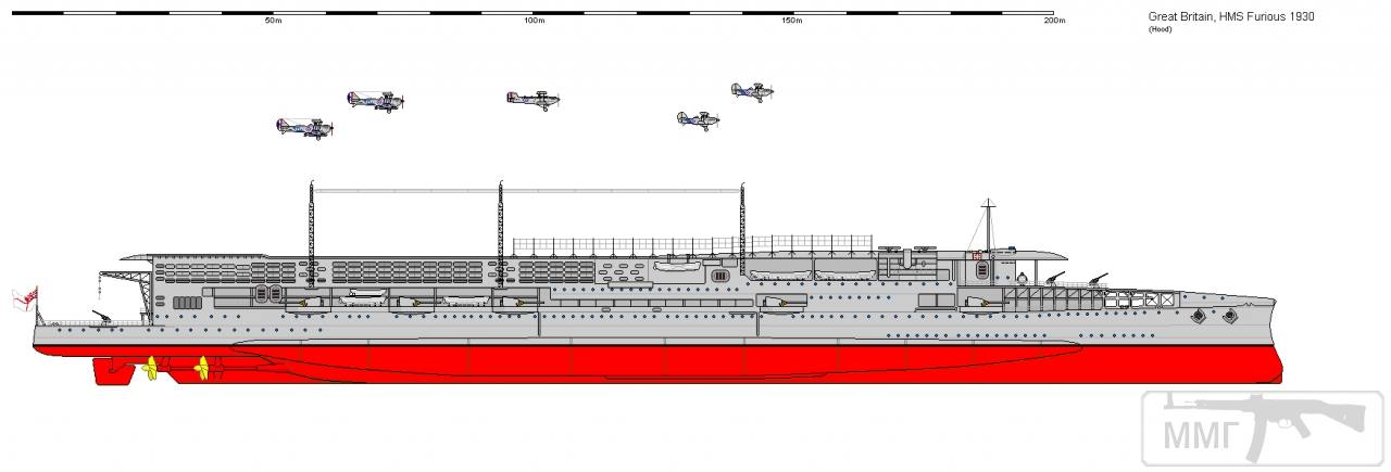 35306 - HMS Furious: внешний вид в 1930 году