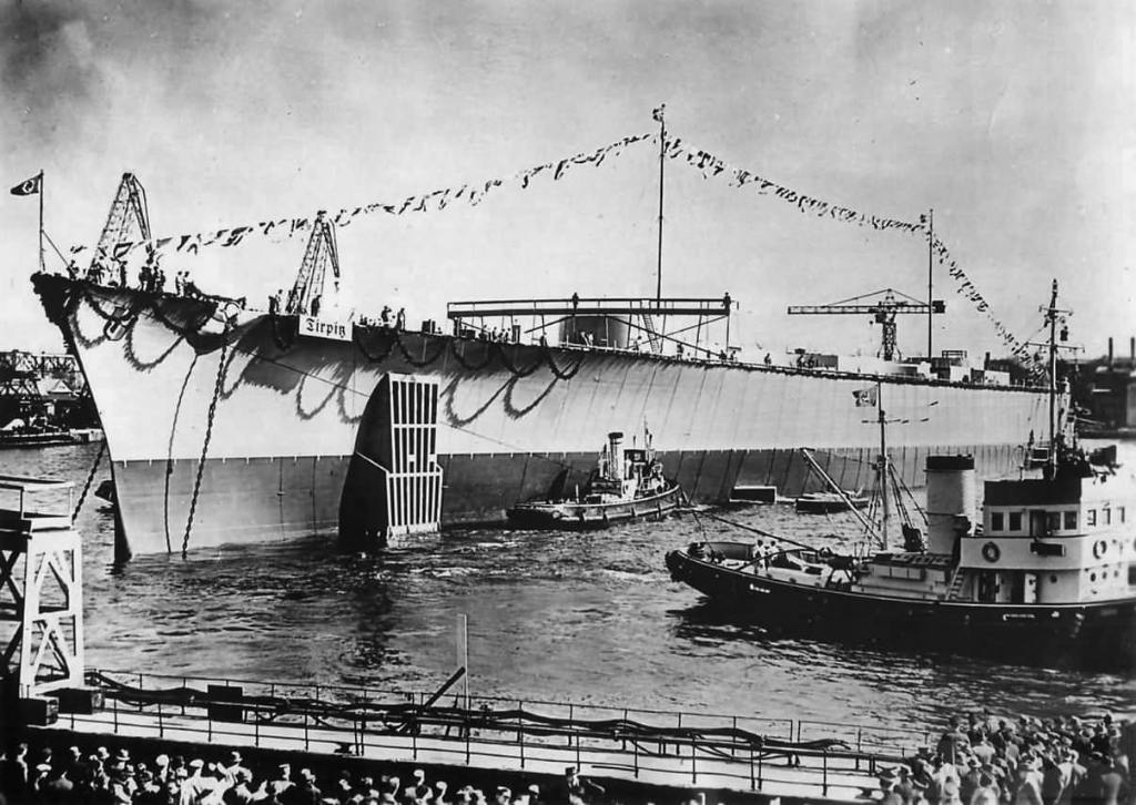 4116 - Launch of German battleship Tirpitz in april 1939