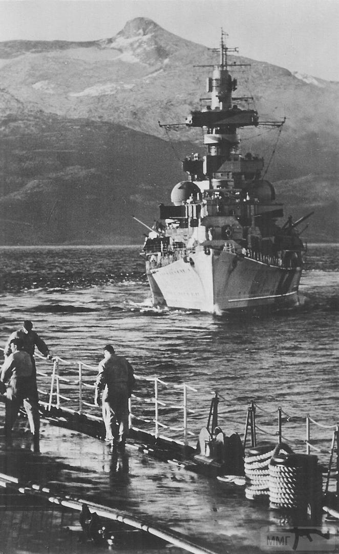 45480 - Тяжелый крейсер Admiral Hipper, фото с линкора Tirpitz