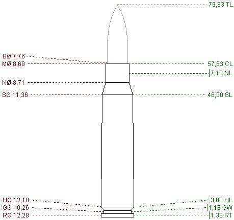 4644 - Патрон 7,5x58 Черт:еж