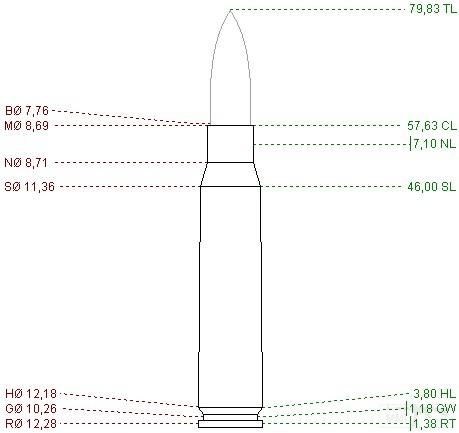 4644 - Патрон 7,5x58 Черт:еж