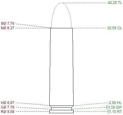 4674 - Патрон 7.62x33 Carbine Черт:еж