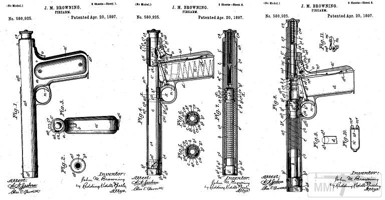 49557 - Первые эскизы пистолетов Браунинга