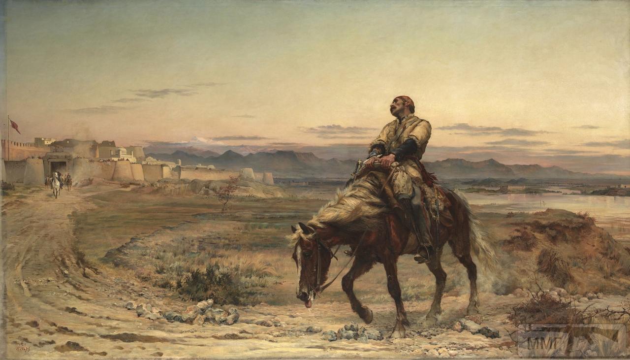 77411 - "Остатки армии". Единственный уцелевший в экспедиции в Афганистан английский офицер выходит к своим.